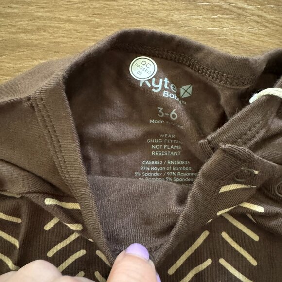 NWT Kyte Baby Herringbone Longall  3-6 Months - Picture 2 of 3